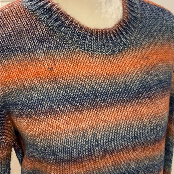 BB Dakota faded denim multi-colored crew neck sweater - Picture 2 of 6